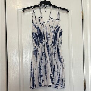 Blue and White Tie-Dye Dress